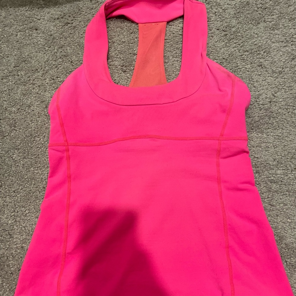 Lululemon neon pink tank